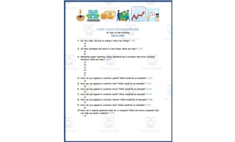 Crash Course: Entrepreneurship #12 How to Sell Anything Worksheet