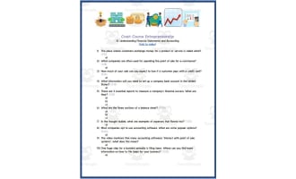 Crash Course: Entrepreneurship #15 Understanding Financial Statements Worksheet