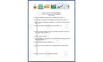 Crash Course: Entrepreneurship #4 What You Learn From Your Competition Worksheet