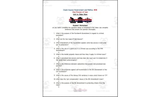 Crash Course: Government and Politics #28: Due Process of Law Worksheet