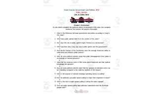 Crash Course Government Episode Worksheet 44 Media Institution by