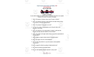 Crash Course Government Episode Worksheet 44 Media Institution by