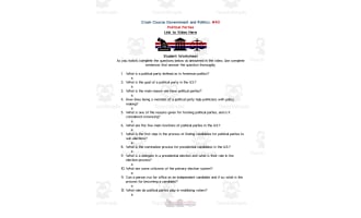 Crash Course Government Episode Worksheet 37 Gerrymandering by