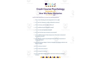 Crash Course Psychology Episode Worksheet 11 How to Train a Brain