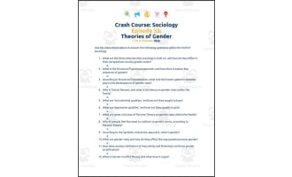 Crash Course Sociology #33: Theories of Gender Worksheet