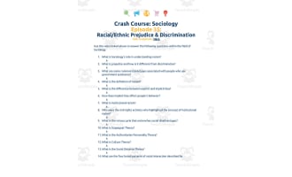 Crash Course Sociology | 35 Racial/Ethnic Prejudice and Discrimination
