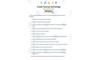 Crash Course Sociology #39: Religion Worksheet