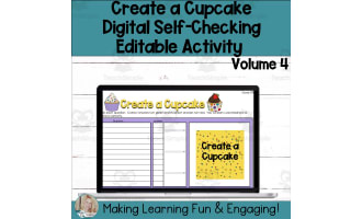 Create a Cupcake Self-Checking Template Digital Resource Activity V4