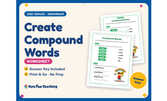 Create Compound Words Worksheet – 2nd Grade Grammar Practice