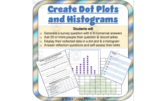Creating Dot Plots and Histograms: 6th Grade Statistics and Graphing