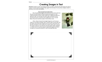 Creating Images in Text Worksheet