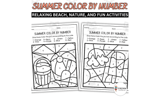 Creative Summer Color By Number: Relaxing Beach, Nature, and Fun!