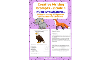 Creative Writing Prompts Grade 3 | I Turn Into an Animal