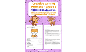 Creative Writing Prompts Grade 3 | The Missing Baby Animal