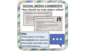 Critical Thinking: Social Media Comments- Create a Class Constitution for Online Behaviour