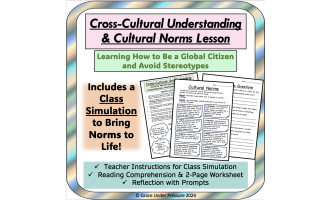 Culture Lesson: Cultural Norms and Avoiding Stereotypes Worksheets