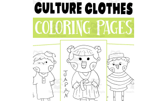 cultures around the world Coloring Pages Worksheet Activity