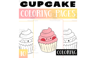 Cupcake Coloring Pages Worksheet Activity
