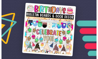 Cupcakes Birthday Bulletin board And door Decor kit