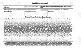 Cupid's Competition PE Game