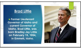 Current Idaho Governor, U.S. Senators, and U.S. Representatives (BIO PPT Bundle)