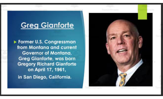 Current Montana Governor, U.S. Senators & Rep. (Biography PPT Bundle)