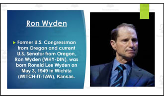 Current Oregon U.S. Senators & Representatives (BIO PPT Bundle)