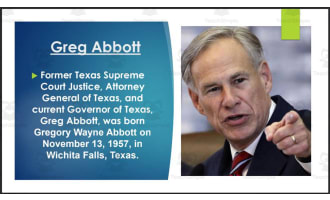 Current Texas Governor, U.S. Senators & Representatives (BIO PPT Bundle)