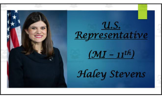 Current U.S. Representatives from Michigan - 11th to 13th - (BIO PPT Bundle)