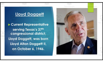 Current U.S. Representatives from Texas (Districts: #31-38) BIO PPT Bundle
