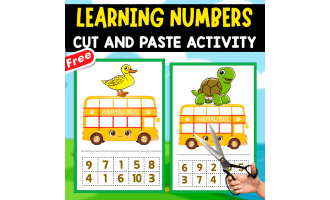 CUT AND PASTE NUMBERS | 5 FREE PAGES