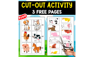 CUT-OUT ACTIVITY | 3 FREE FUNNY PAGES_J