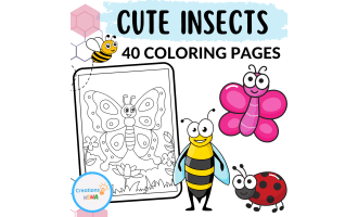 Cute Insects Coloring Pages