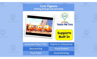 Cute Pigeons Animated Writing Activity | Short Film