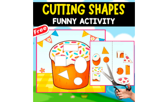 CUTTING SHAPES | FUNNY ACTIVITY FOR KIDS