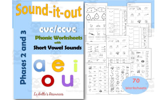CVC and Consonant Blends Phonic Worksheets