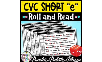 CVC Short e - Roll and Read Activity