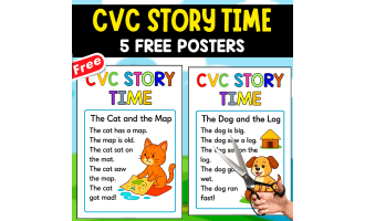 CVC STORY TIME | 5 FREE POSTERS