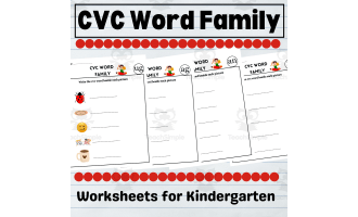 CVC Word Family Printables | CVC Word Worksheets , for Kindergarten