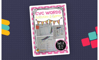 CVC Words Activity Packet - Set 3