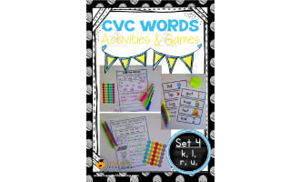 CVC Words Activity Packet - Set 4