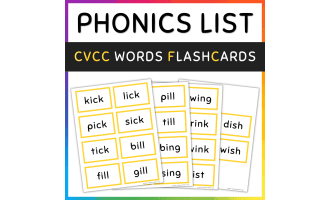 CVCC Words Flashcards, Short Vowel I, SET 1