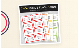 CVCe Words Tracing Flashcards: Long Vowels (A I O U), CVCe Words List
