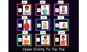 Cyber Civility Tic Tac Toe SEL Game