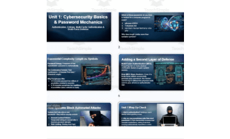 Cybersecurity Unit 1 Expansion Pack: Password Slides, Quiz & Vocab