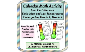 Daily Calendar Routine: High and Low Temperature Measurement K 1st 2nd