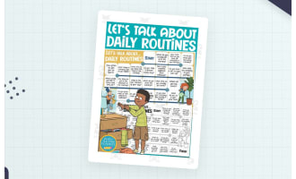 Daily Routines Speaking Game – ESL Board Game