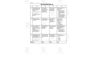 Daily Virginia Studies Review #5 (SOLs 9, 10 and 2)