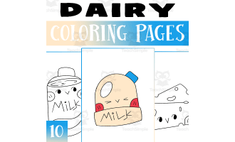 Dairy Coloring Pages Worksheet Activity