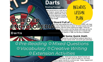 Darts Reading Comprehension Passage - Cored Ed Encyclopedia